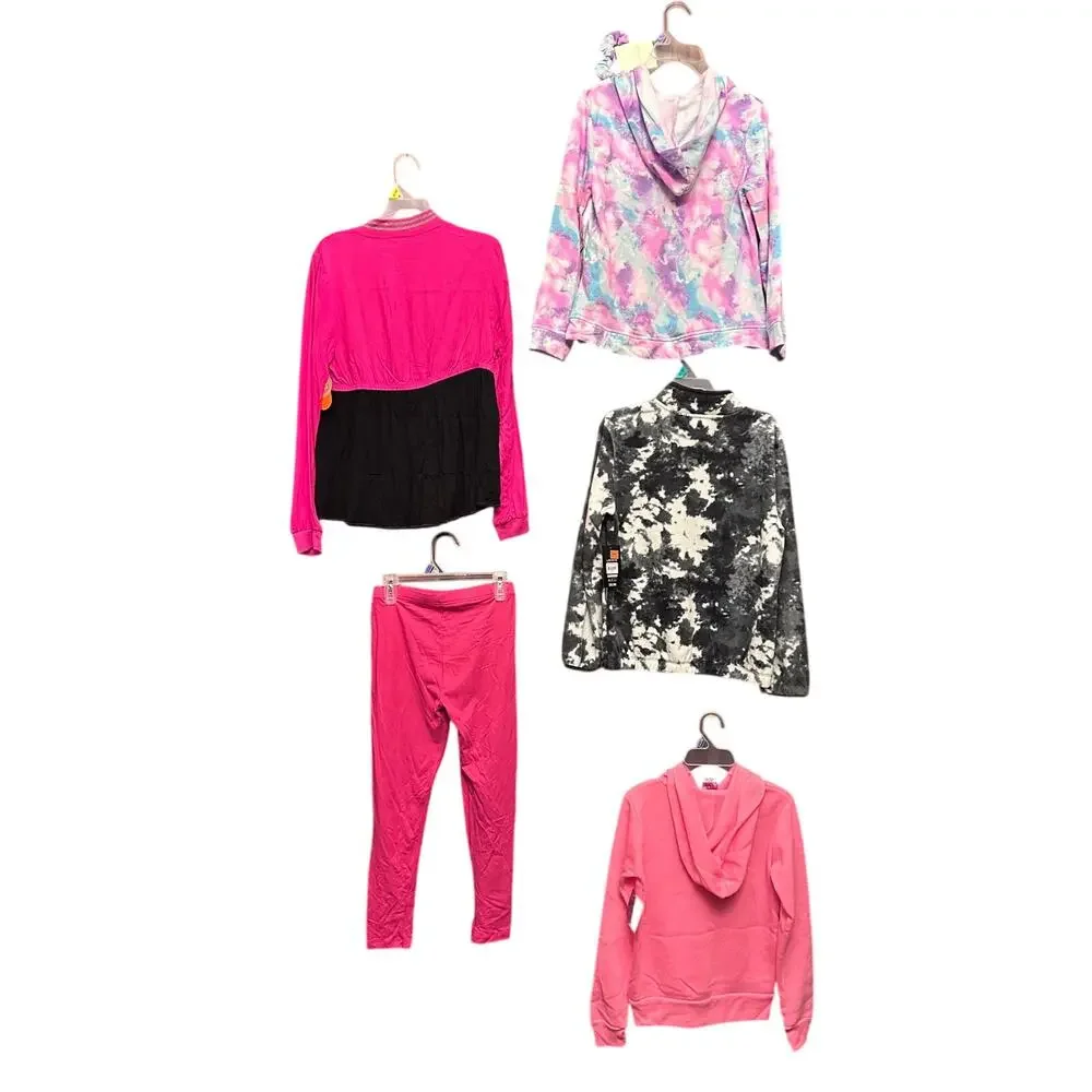 Girls Large 10/12 Bundle. Hoodies, Sweater, anorak & Tee, & Leggings